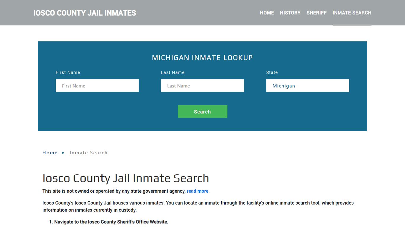 Iosco County, MI Detainee Lookup