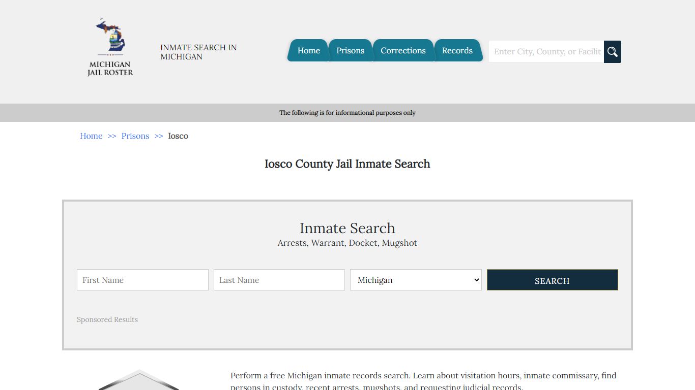 Iosco County Jail Inmate Search | Michigan Jail Roster